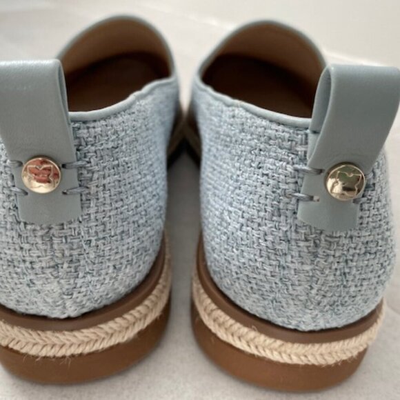 NWT KELLY & KATIE Zemi Denim Blue Tweed Espadrille Slip-On Shoes 7 - Picture 11 of 13